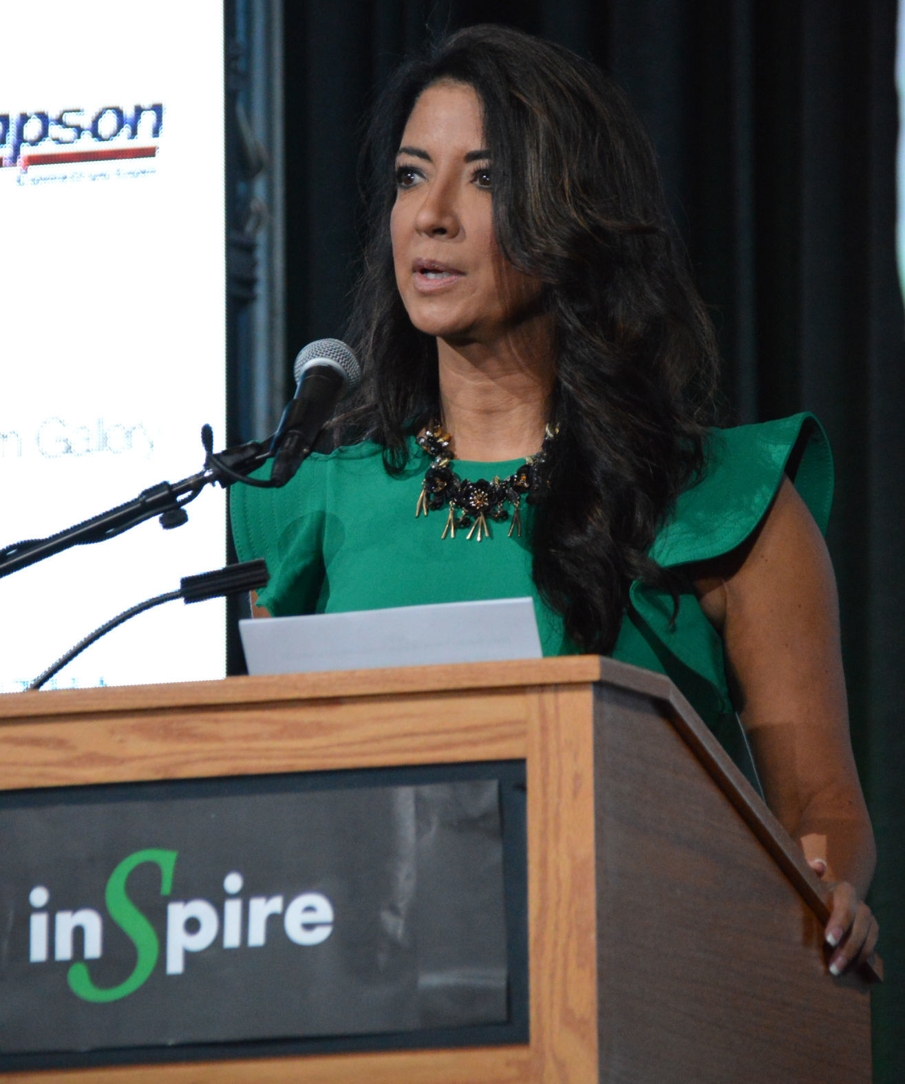 Ava Thomas welcomes guests